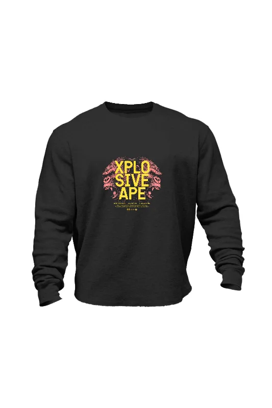 Thermal - insulated men hoodie for winter sports XAPE Predator Sweatshirt - Black