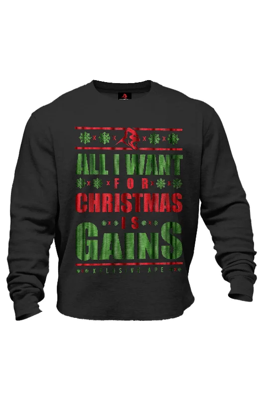 Luxury men hoodie made from cashmere - blend material XAPE "Gains" Sweatshirt - Black Luxury men hoodie made from cashmere - blend material XAPE "Gains" Sweatshirt - Black