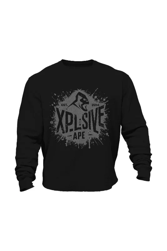 Zip - up men hoodie with multiple pockets for storage XAPE Paintjob Sweatshirt - Black