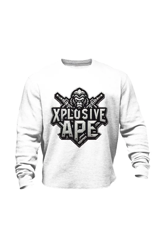 Lightweight men hoodie with mesh panels for breathability XAPE Iron Monkey Sweatshirt - White Lightweight men hoodie with mesh panels for breathability XAPE Iron Monkey Sweatshirt - White
