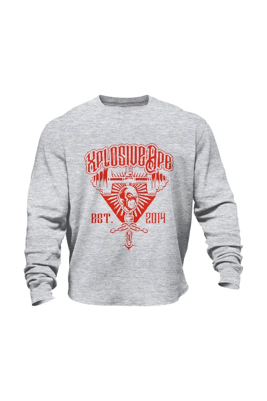Slim - fit men hoodie to pair with skinny jeans XAPE Grail Sweatshirt - Sports Grey