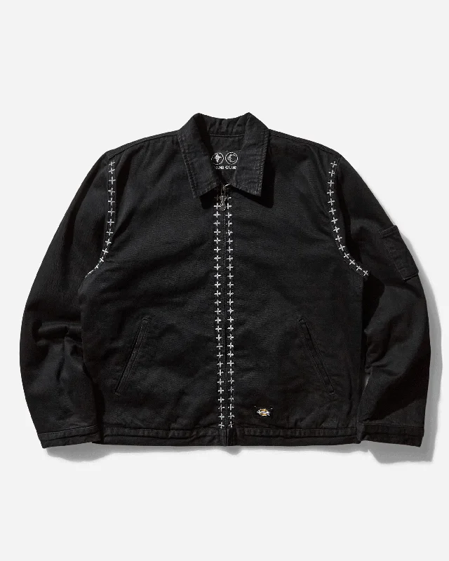 Men coats with a zip - out lining for easy cleaning and versatility Men's Dickies Stitch Jacket Black Men coats with a zip - out lining for easy cleaning and versatility Men's Dickies Stitch Jacket Black