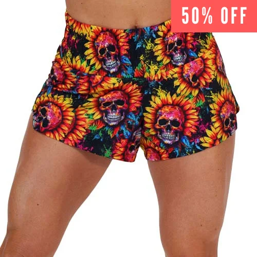 Day Dream Shorts | Skull Flower