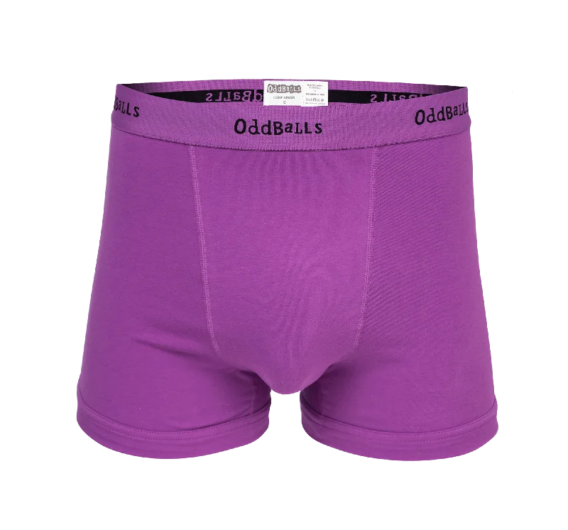 Purple & Black - Mens Boxer Shorts