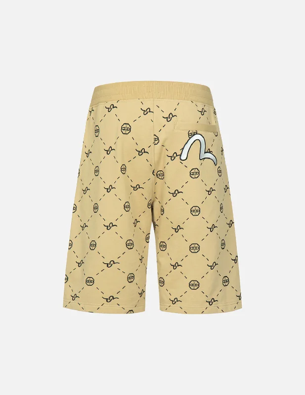 Monogram Print Sweat Shorts