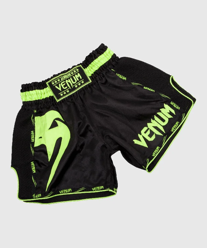 Venum Giant Muay Thai Shorts - Black/Neo Yellow