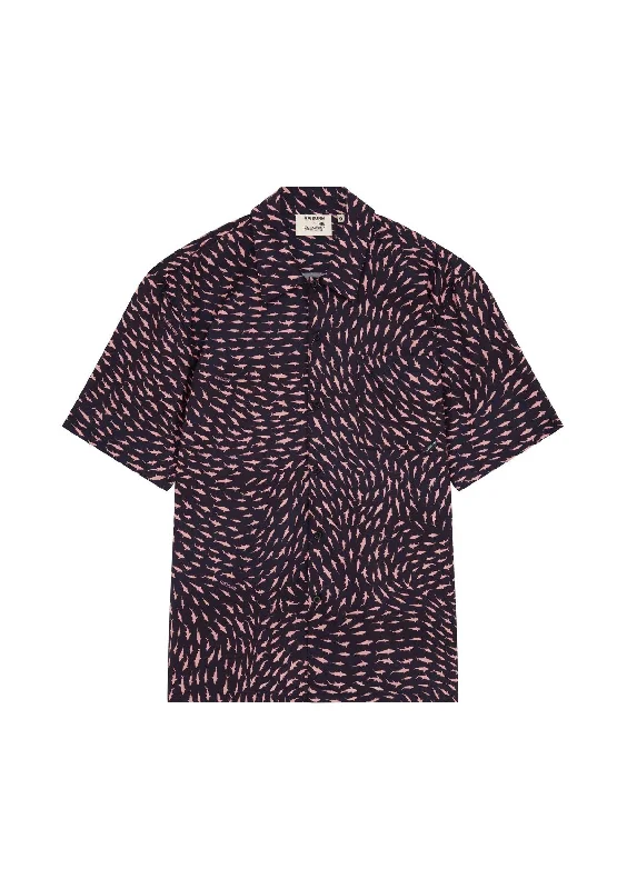 Boardies x Raeburn Sharks Open Collar Shirt Pink