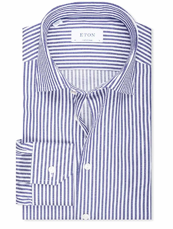 Contemporary Pinstripe Shirt Blue