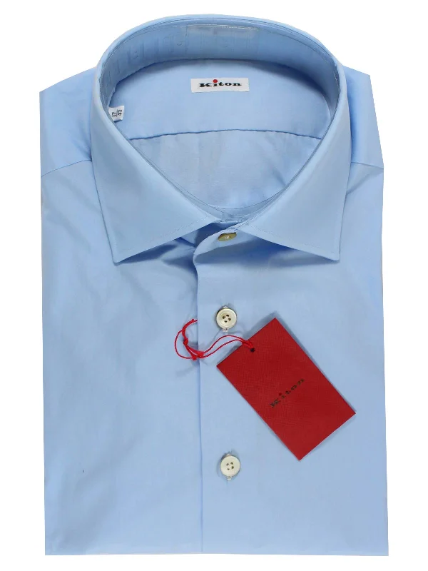 Kiton Dress Shirt Blue 43 - 17 SALE