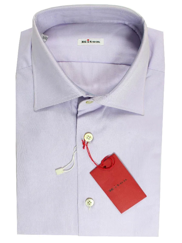 Kiton Dress Shirt Lilac Design 41 - 16 SALE