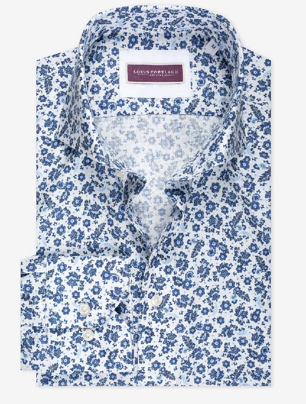 Floral Pattern Shirt White