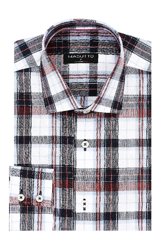 MASUTTO ENZO/92 LONG SLEEVE BUTTON DOWN SHIRT