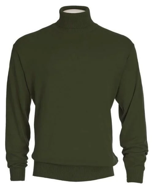 Men's Turtleneck Sweater color Forest Green