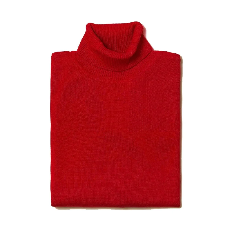 Men's Turtleneck Sweater color Red