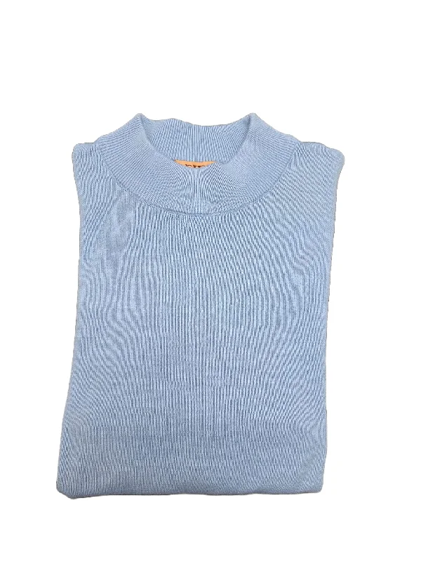 Mock Neck Sweater Color Mist Blue