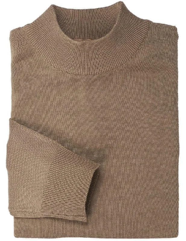 Mock Neck Sweater Color Coffee