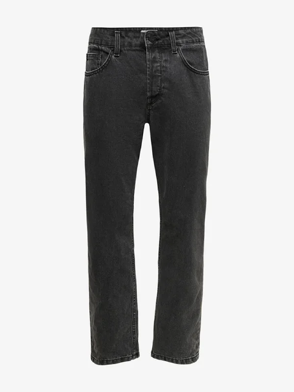 Men's Washed Jeans,Dark Grey