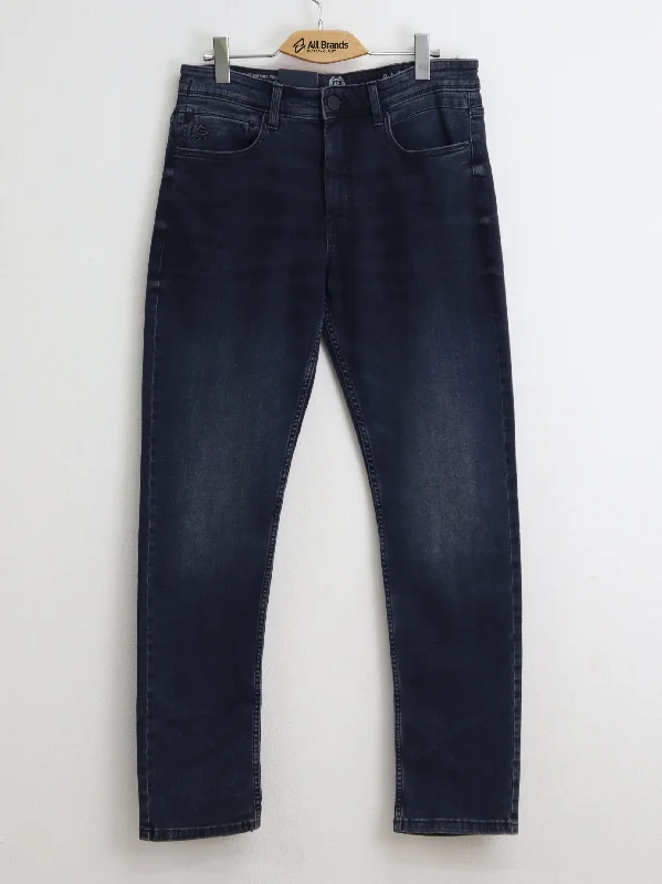 Men's Washed Jeans,Dark Blue