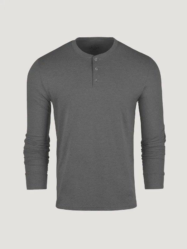 Carbon Grey Long Sleeve Henley