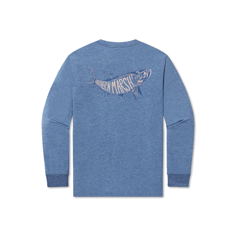 FieldTec™ Heathered Tee - Tarpon Whispers - Long Sleeve