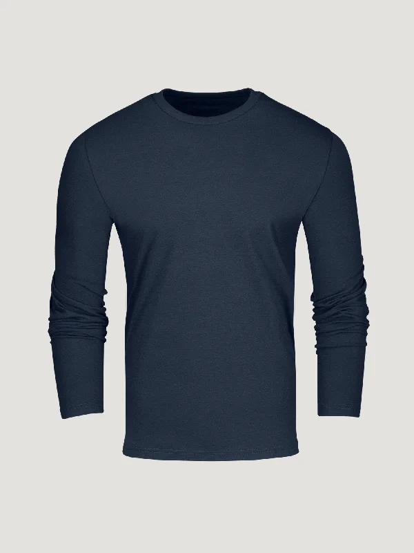 Indigo Blue Long Sleeve Crew Neck