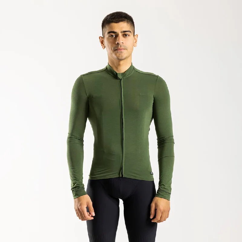 Men's Pecora Long Sleeve Merino Jersey (Olive)