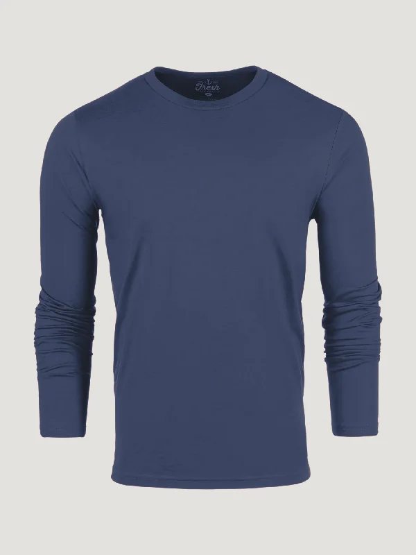 Steel Blue Long Sleeve Crew Neck