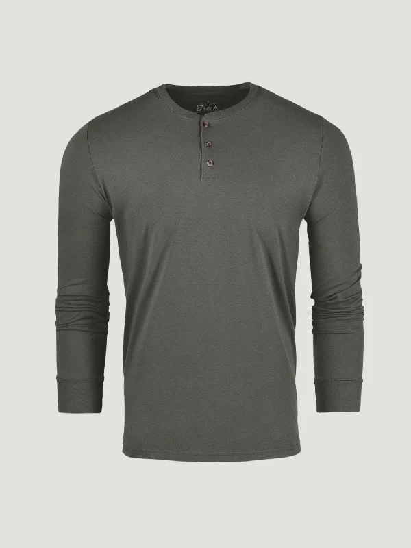 Stone Green Long Sleeve Henley