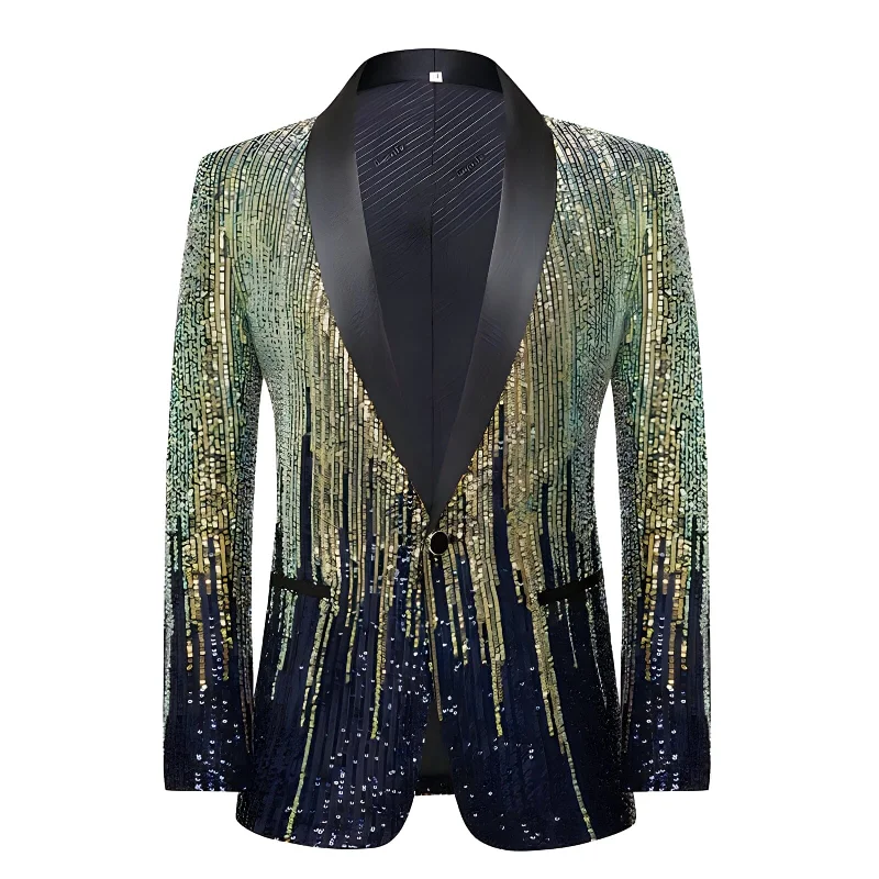 The Celestin Slim Fit Sequin Blazer Suit Jacket