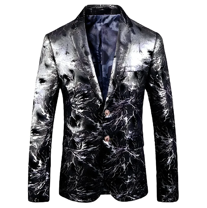 The Davide Platinum Slim Fit Blazer Suit Jacket