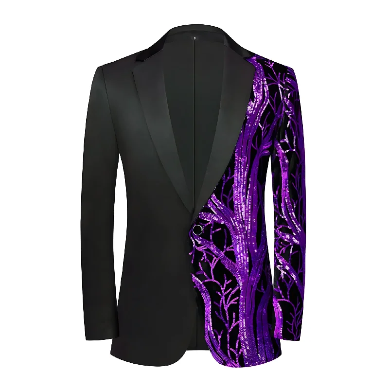 The Meridian Slim Fit Blazer Suit Jacket - Violet