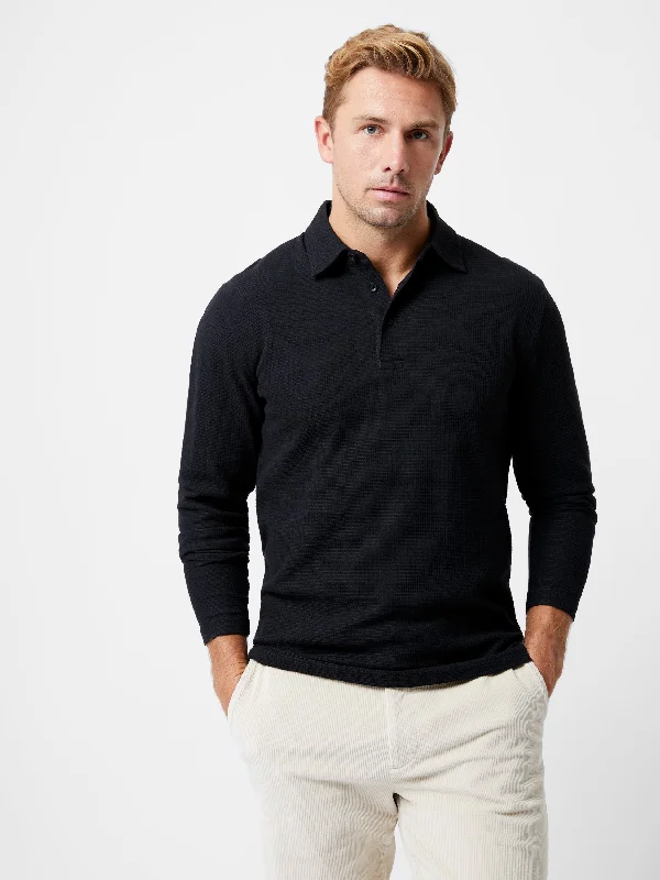 3 Button Knit Polo Shirt