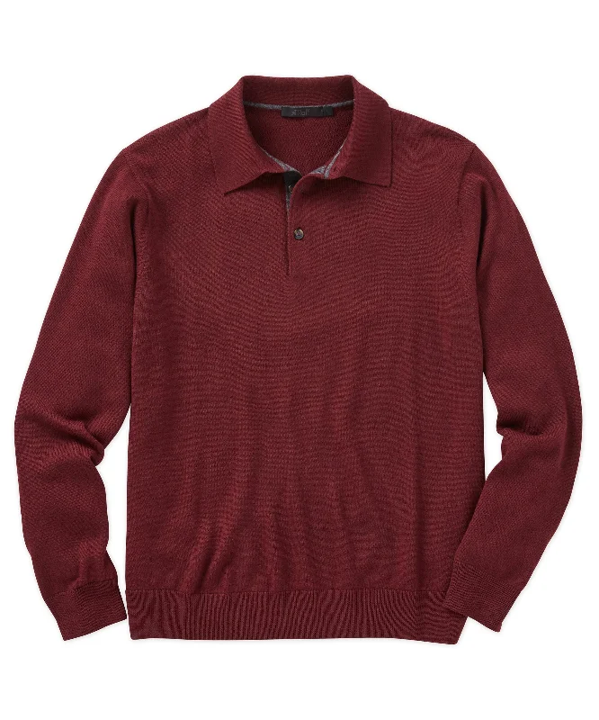 Raffi Merino Wool Polo Sweater