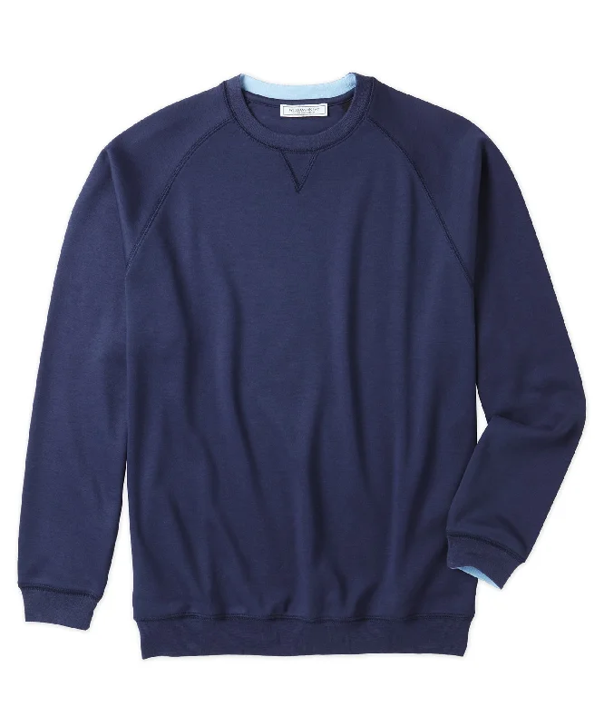 Pima Cotton Interlock Crew Pullover