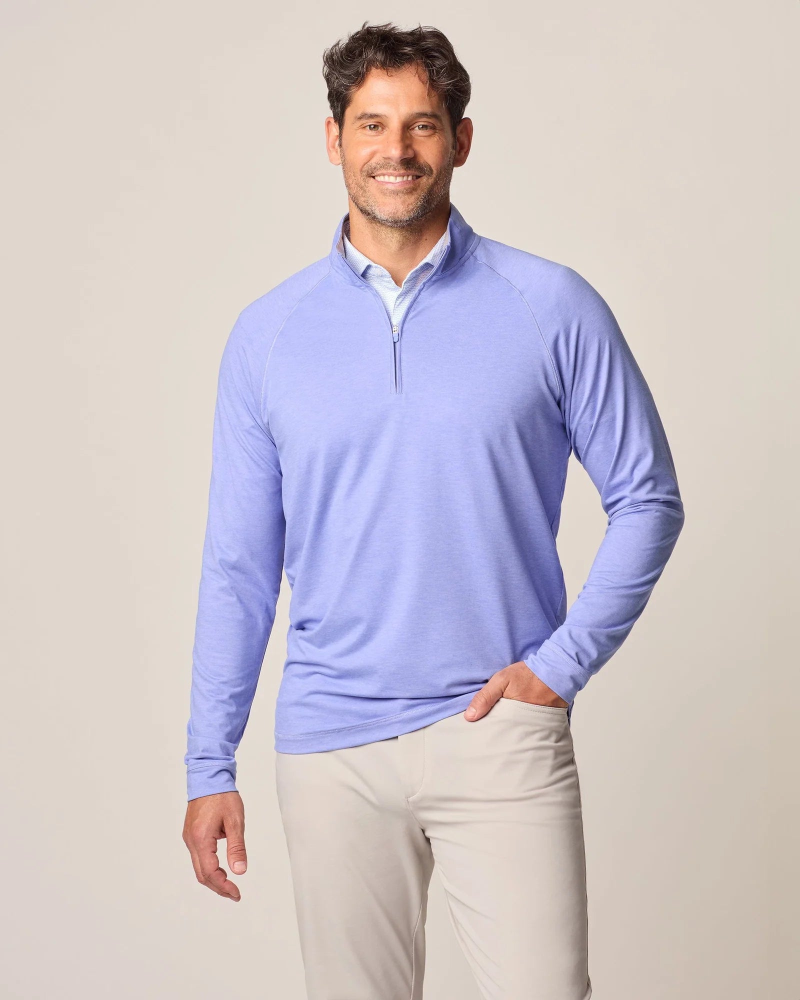 Johnnie-O Freeborne 1/4 Zip Prep-Formance Sweater - Galaxy