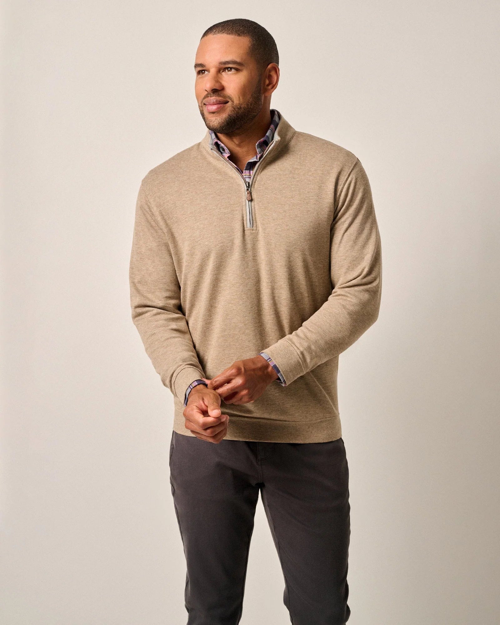 Johnnie-O Sully 1/4 Zip Sweater - Cedar