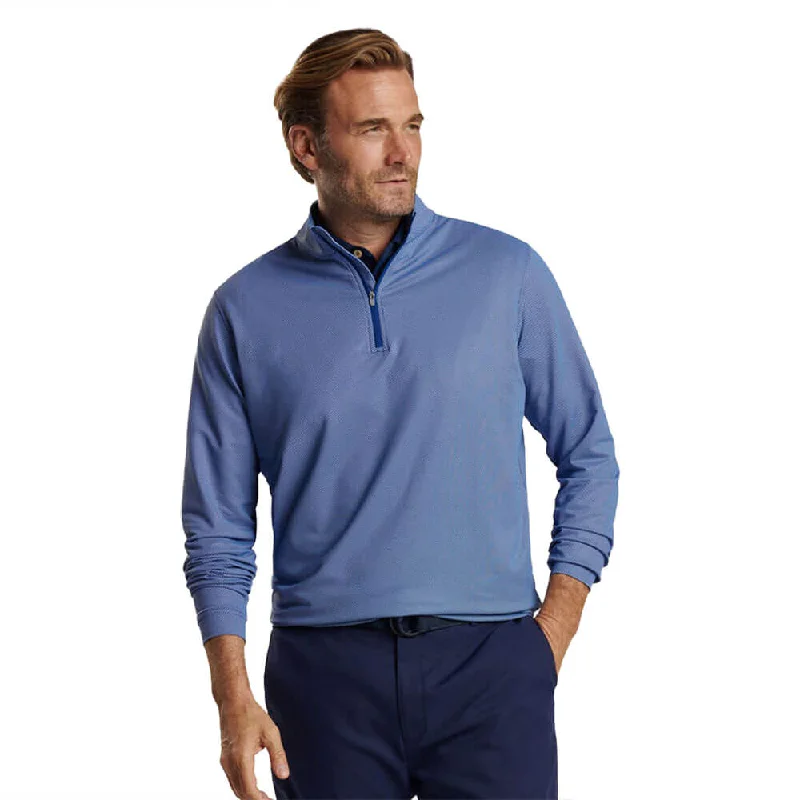 Peter Millar Perth Performance 1/4 Zip Pullover Sweater - Sport Navy