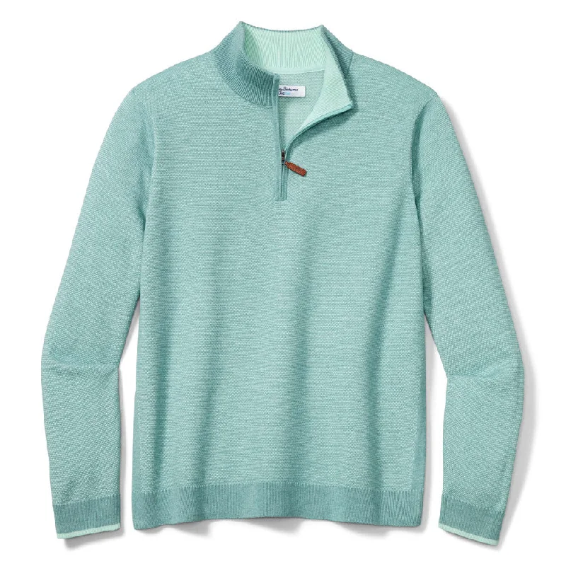 Tommy Bahama Islandzone Coolside Half Zip Sweater - Azul Mar