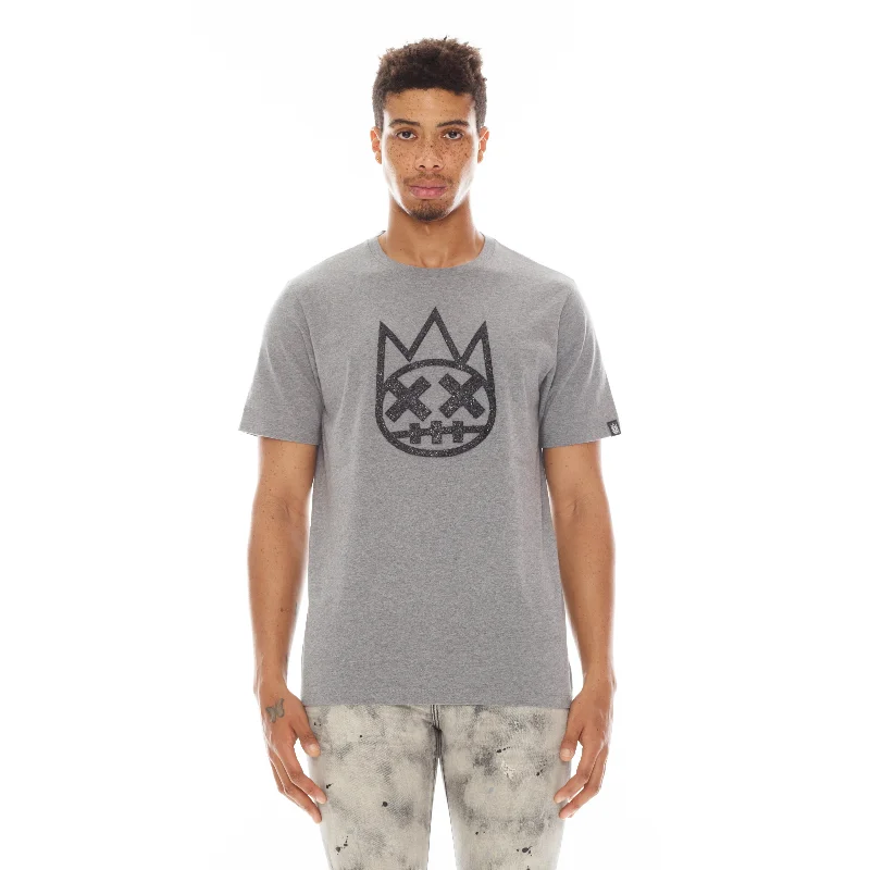 Men's polo t - shirts with a contrast collar for a preppy lookShort Sleeve Crew Neck Tee 26/1'S "Shimuchan" In Heather Grey Men's polo t - shirts with a contrast collar for a preppy lookShort Sleeve Crew Neck Tee 26/1'S "Shimuchan" In Heather Grey